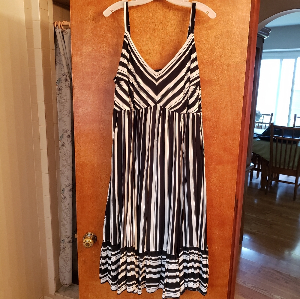 Black and white striped Torrid dress